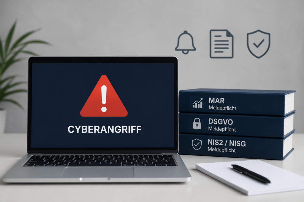 Cyberangriff Meldepflichten NIS DSGVO MAR